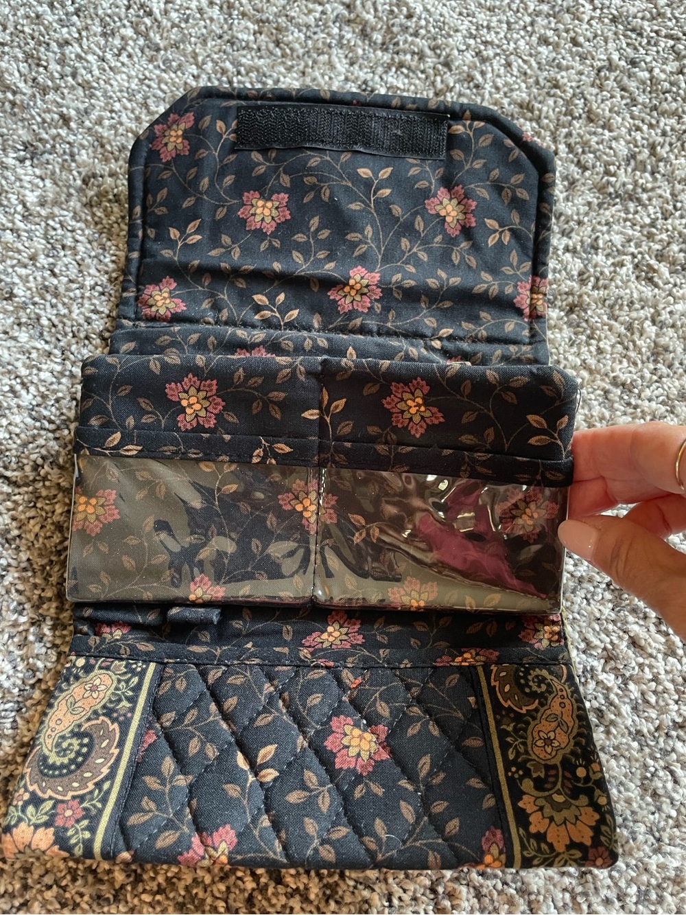 Vera Bradley Black Walnut Purse Wallet Set - Picture 11 of 12